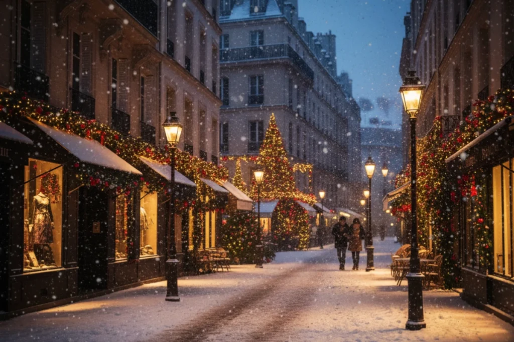 Paris Winter Honeymoon Xmas decorations